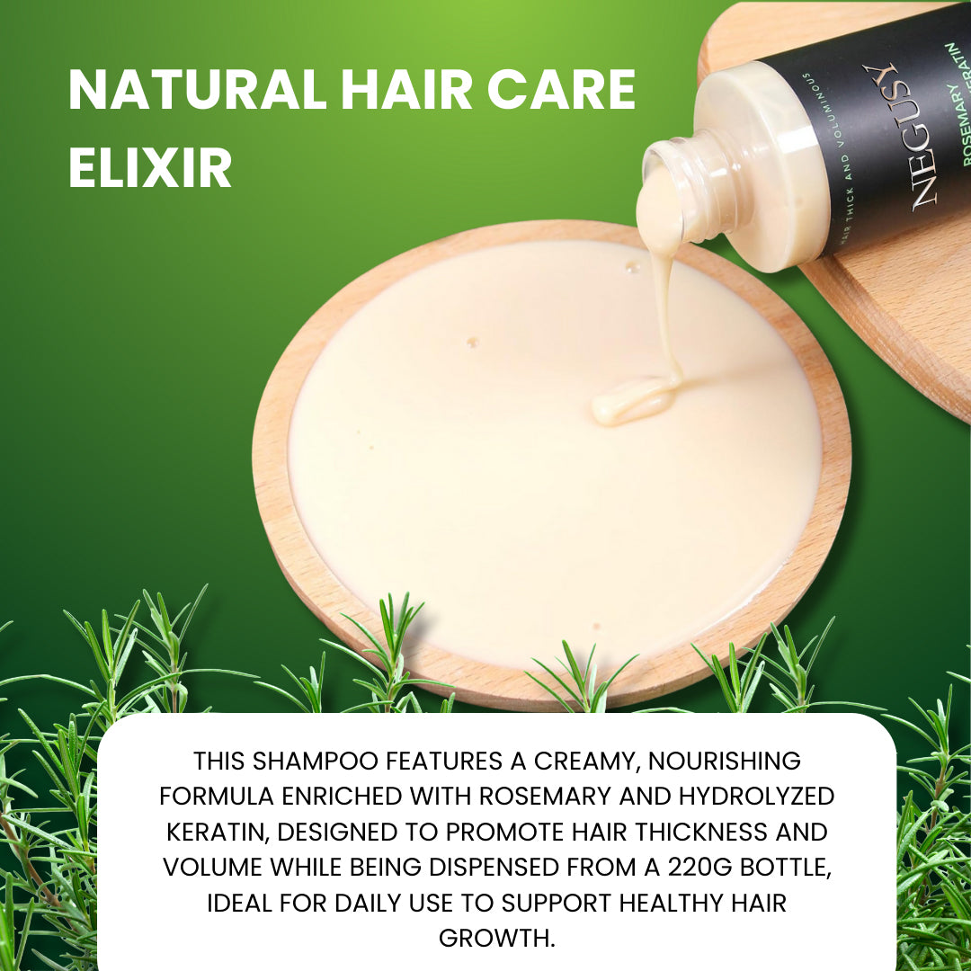 🌿 NEGUSY Rosmarin Keratin Reparatur-Shampoo für dickeres, stärkeres Haar — 🔥Reduziert Haarbruch & spare bis zu 40 % heute!