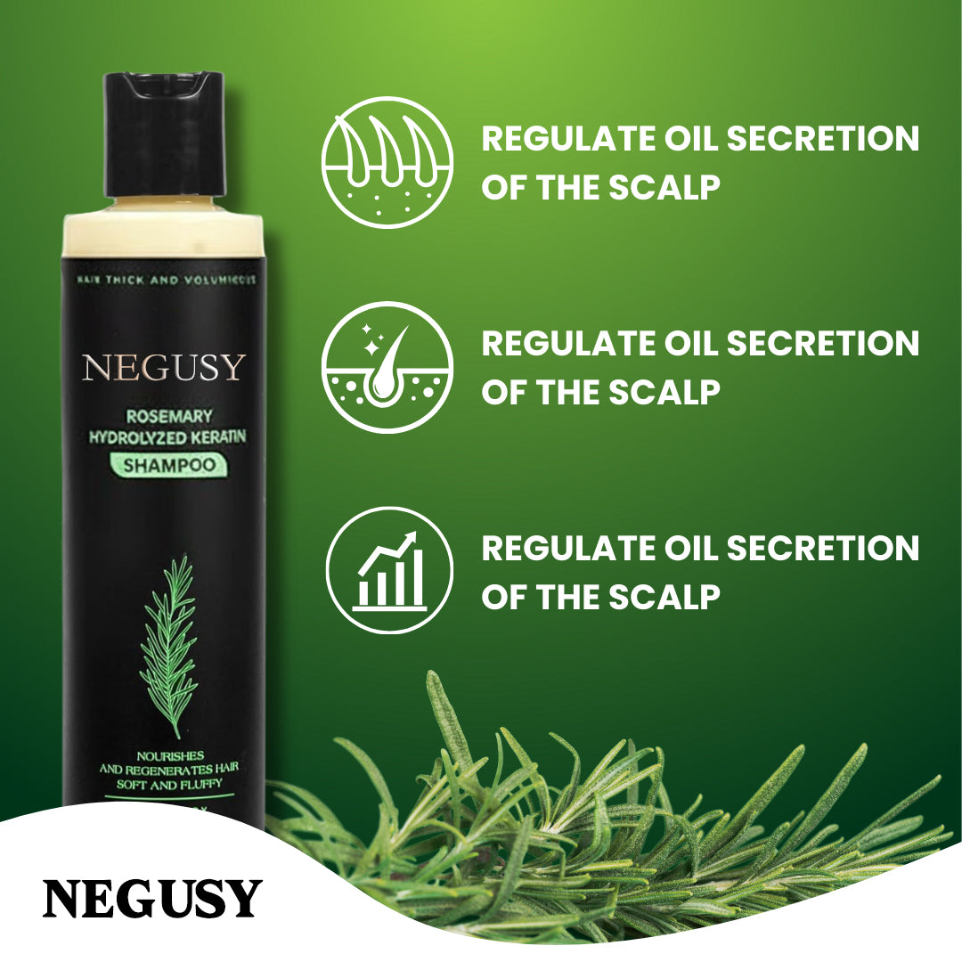 🌿 NEGUSY Rosmarin Keratin Reparatur-Shampoo für dickeres, stärkeres Haar — 🔥Reduziert Haarbruch & spare bis zu 40 % heute!