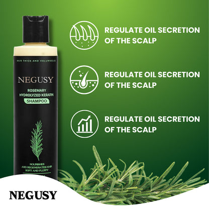 🌿 NEGUSY Rosmarin Keratin Reparatur-Shampoo für dickeres, stärkeres Haar — 🔥Reduziert Haarbruch & spare bis zu 40 % heute!
