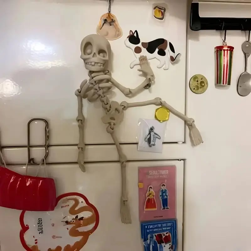 🎃 3D Printed Vintage Skeleton Magnetic Figurine